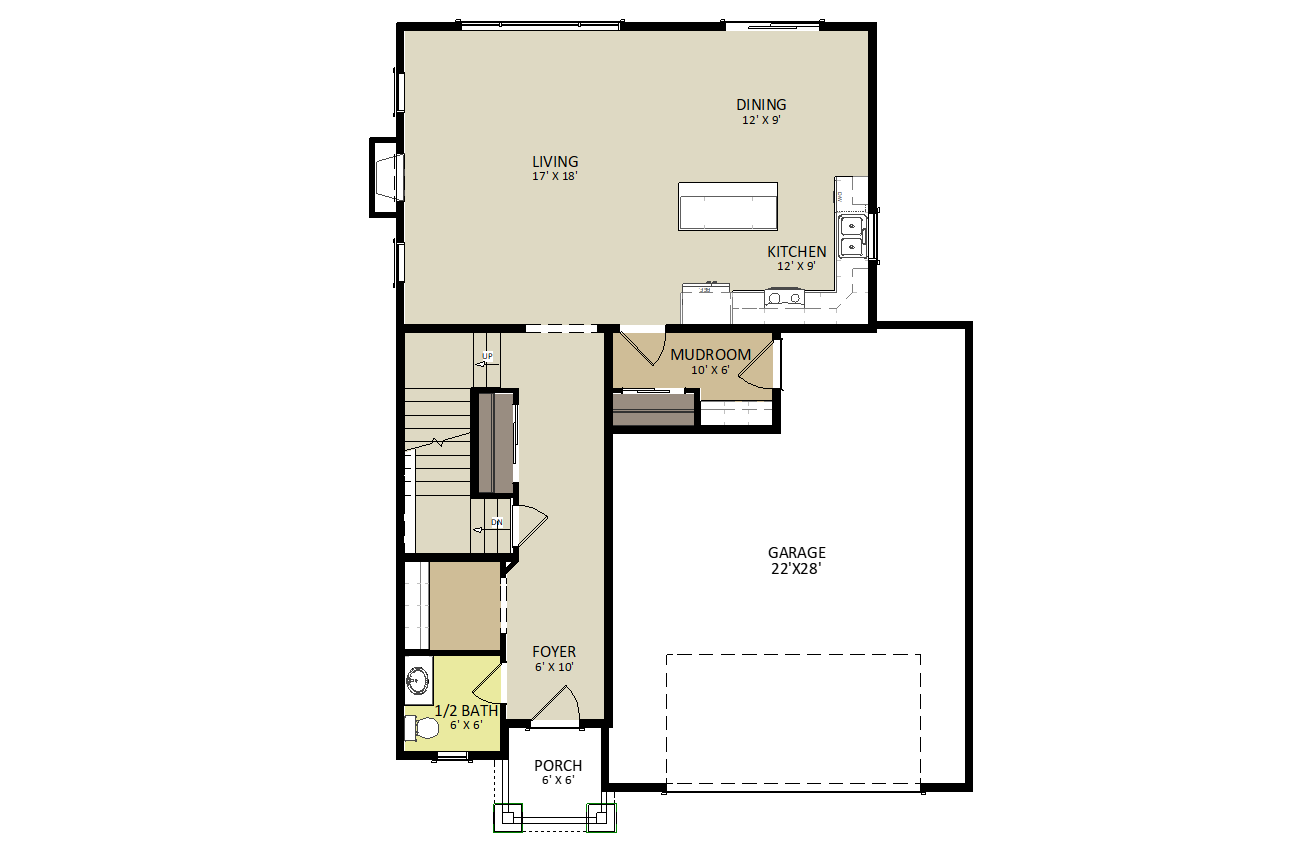 Springfield First Floor Floor Plan